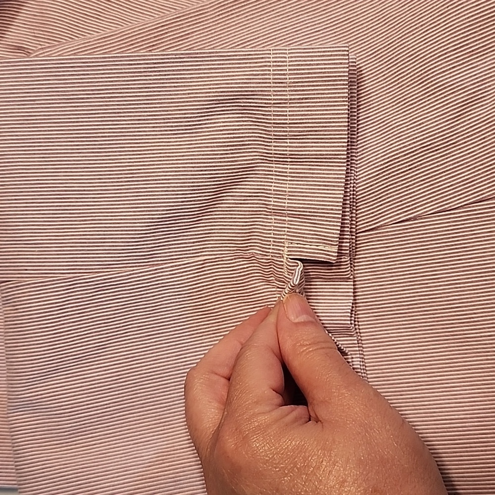 CHRISTOPHER & BANKS Lavender and White Pinstripe Ankle Pants Size 12 Petite - Picture 5 of 12